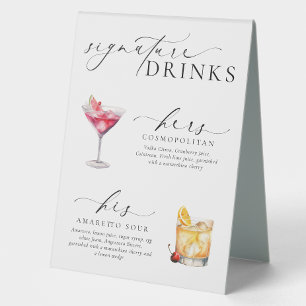 Ellesmere Modern Minimal Signature Drinks Sign