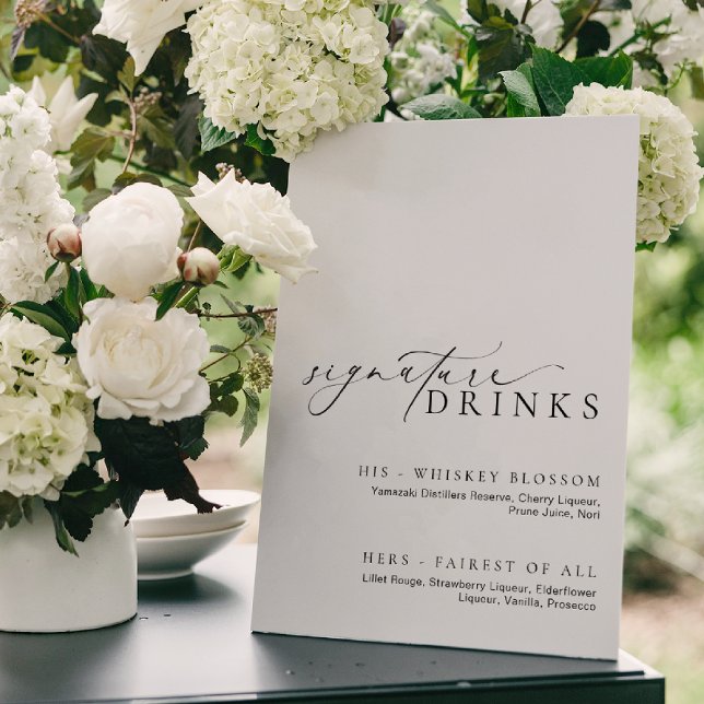 Ellesmere Modern Minimal Signature Drinks Sign (Creator Uploaded)