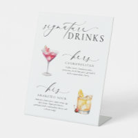 Ellesmere Modern Minimal Signature Drinks Sign