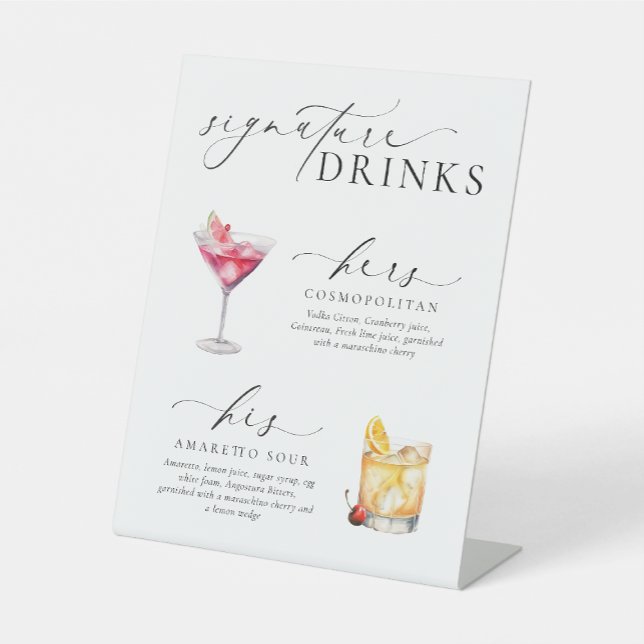 Ellesmere Modern Minimal Signature Drinks Sign (Creator Uploaded)