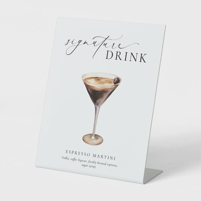 Ellesmere Modern Minimal Signature Drinks Sign (Creator Uploaded)