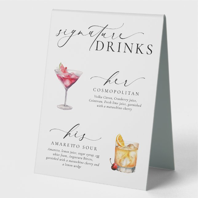 Ellesmere Modern Minimal Signature Drinks Sign (Creator Uploaded)