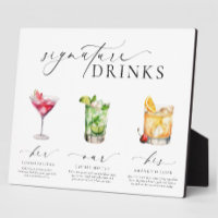 Ellesmere Modern Minimal Signature Drinks Sign