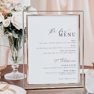 Ellesmere Modern Minimal The Bar Menu Sign