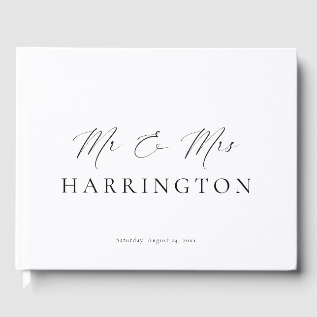 Ellesmere Mr & Mrs Wedding Guest Book (Front)