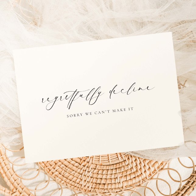 Ellesmere Regretfully Decline We Can't Make It Card (Creator Uploaded)