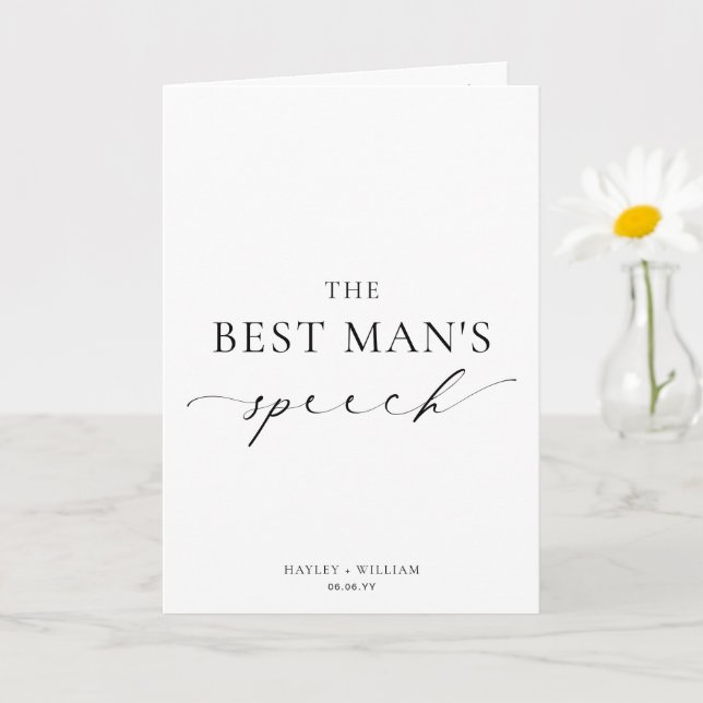 Ellesmere The Best Man's Wedding Speech Card (Small Plant)