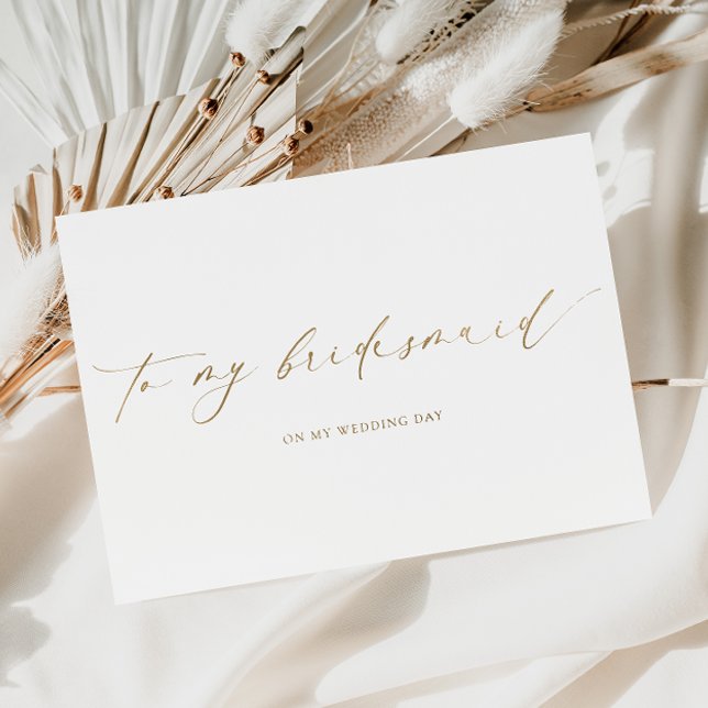 Ellesmere To My Bridesmaid Wedding Day Foil Card (Creator Uploaded)