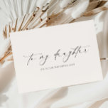 Ellesmere To My Daughter Wedding Day Card<br><div class="desc">The Ellesmere wedding day card features a modern minimalist design on a white background for a clean and simple look. The script heading is an image that cannot be edited. All of the other text is fully editable. For more advanced customisation of this design, simply select the "Customise It" button...</div>