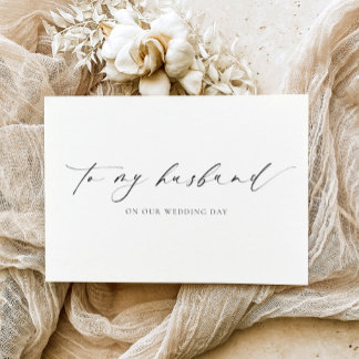Ellesmere To My Husband Wedding Day Card