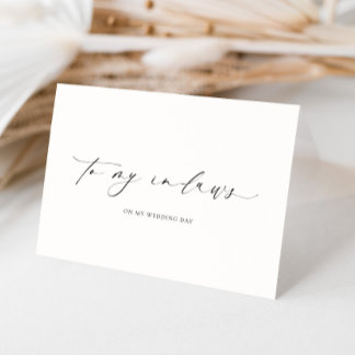 Ellesmere To My In-Laws Wedding Day Card