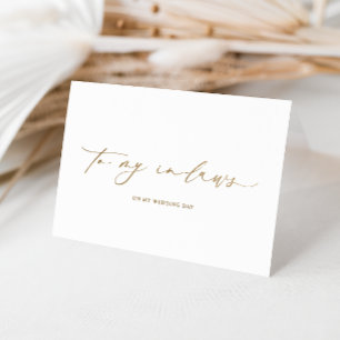 Ellesmere To My In-Laws Wedding Day Foil Card