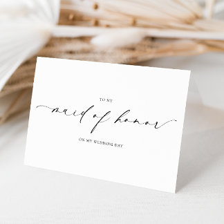 Ellesmere To My Maid Of Honour Wedding Day Card