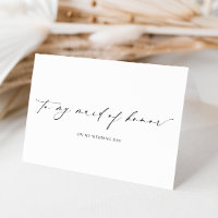 Ellesmere To My Maid Of Honour Wedding Day