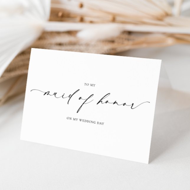 Ellesmere To My Maid Of Honour Wedding Day Card (Ellesmere To My Maid Of honor Wedding Day Card)