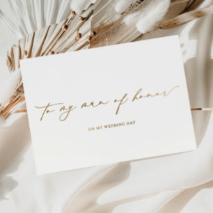 Ellesmere To My Man Of Honour Wedding Day Foil Card