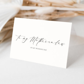 Ellesmere To My Mother-In-Laws Wedding Day Card