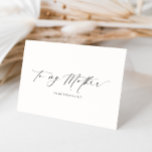 Ellesmere To My Mother Wedding Day Card<br><div class="desc">The Ellesmere wedding day card features a modern minimalist design on a white background for a clean and simple look. The script heading is an image that cannot be edited. All of the other text is fully editable. For more advanced customisation of this design, simply select the "Customise It" button...</div>