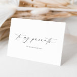 Ellesmere To My Parents Wedding Day Card<br><div class="desc">The Ellesmere wedding day card features a modern minimalist design on a white background for a clean and simple look. The script heading is an image that cannot be edited. All of the other text is fully editable. For more advanced customisation of this design, simply select the "Customise It" button...</div>