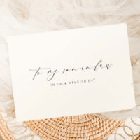 Ellesmere To My Son-In-Law Wedding Day