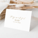 Ellesmere To My Wonderful Dad Wedding Day Foil Card<br><div class="desc">The Ellesmere wedding day card features a modern minimalist design on a white background for a clean and simple look. The script heading is an image that cannot be edited. All of the other text is fully editable. For more advanced customisation of this design, simply select the "Customise It" button...</div>
