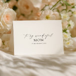 Ellesmere To My Wonderful Mum Wedding Day Card<br><div class="desc">The Ellesmere wedding day card features a modern minimalist design on a white background for a clean and simple look. The script heading is an image that cannot be edited. All of the other text is fully editable. For more advanced customisation of this design, simply select the "Customise It" button...</div>