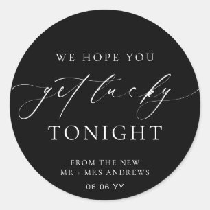 Ellesmere We Hope You Get Lucky Lotto Wedding Classic Round Sticker