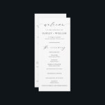 Ellesmere Wedding Ceremony Program<br><div class="desc">These wedding ceremony programs feature a modern minimalist design. The script text headings are images that cannot be edited. The heading images can be resized to fit any poster size. All of the other text is fully editable. For more advanced customisation of this design, simply select the "Customise It" button...</div>