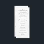 Ellesmere Wedding Ceremony Program<br><div class="desc">These wedding ceremony programs feature a modern minimalist design. The script text headings are images that cannot be edited. The heading images can be resized to fit any poster size. All of the other text is fully editable. For more advanced customisation of this design, simply select the "Customise It" button...</div>