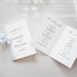 Ellesmere Wedding Ceremony Program<br><div class="desc">This wedding ceremony program features a modern minimalist design. The script text headings are images that cannot be edited. The heading images can be resized to fit any poster size. All of the other text is fully editable. For more advanced customisation of this design, simply select the "Customise It" button...</div>