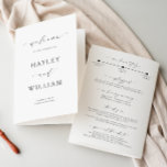 Ellesmere Wedding Ceremony Program<br><div class="desc">This wedding ceremony program features a modern minimalist design. The script text headings are images that cannot be edited. The heading images can be resized to fit any poster size. All of the other text is fully editable. For more advanced customisation of this design, simply select the "Customise It" button...</div>