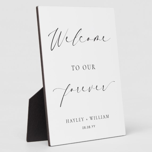 Ellesmere Welcome To Our Forever Wedding Welcome Plaque (Side)