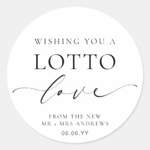 Ellesmere Wishing You A Lotto Love Wedding Classic Round Sticker