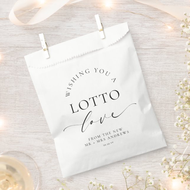 Ellesmere Wishing You A Lotto Love Wedding Favour Bag (Clipped)