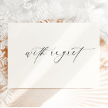 Ellesmere With Regret Sorry We Can't Make It Card<br><div class="desc">The Ellesmere with regret sorry we can't make it card features a modern minimalist design on a white background for a clean and simple look. The script heading is an image that cannot be edited. All of the other text is fully editable. For more advanced customisation of this design, simply...</div>