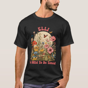 Elli Name Cute Retro Girls Wildflower Elli Name T-Shirt