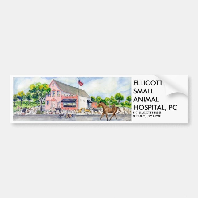 ellic. pets revised, ELLICOTTSMALLANIMALHOSPITA... Bumper Sticker (Front)