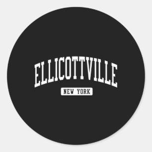 Ellicottville New York Ny Athletic Sports Classic Round Sticker