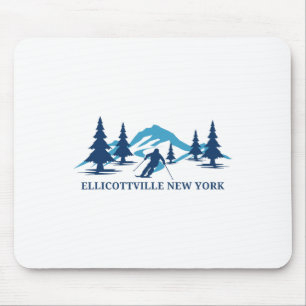 Ellicottville New York Ski Resort Skiing Skier Mouse Pad