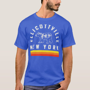 Ellicottville New York Souvenir Retro Vintage Stri T-Shirt