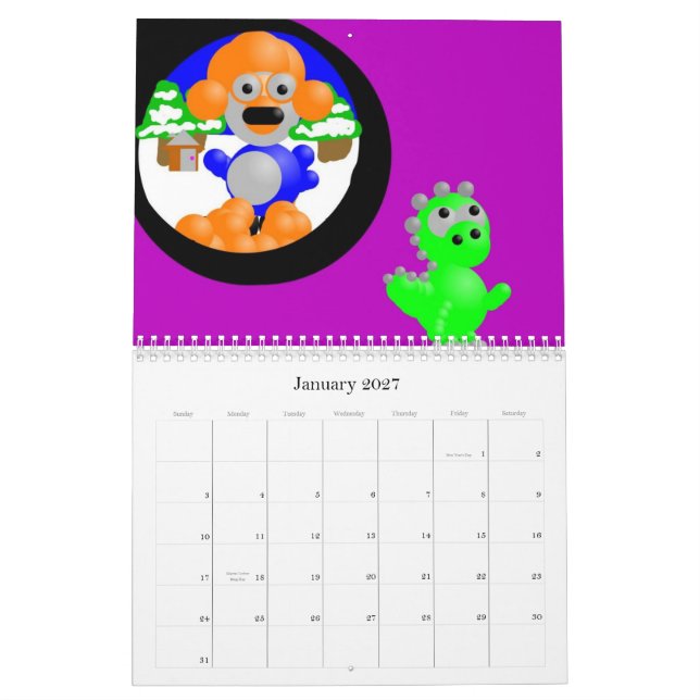 Ellie Castellanos' 2010 Wall Calendar (Jan 2027)