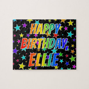 "ELLIE" First Name, Fun "HAPPY BIRTHDAY" Jigsaw Puzzle