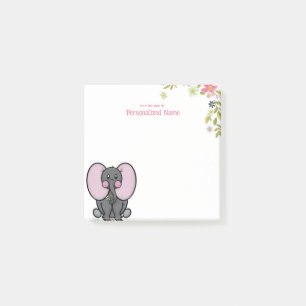 Ellie Phant Floral Post-it Notes
