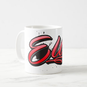 Ellie red Heart Graffiti Tasse Kaffeetasse Coffee Mug