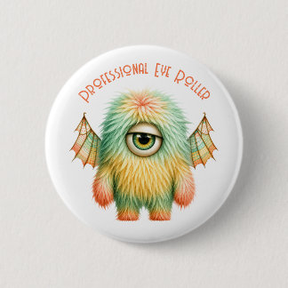 Ellie – The Big-Eyed Sceptical Monster 6 Cm Round Badge