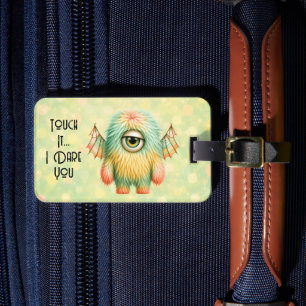 Ellie – The Big-Eyed Sceptical Monster Luggage Tag