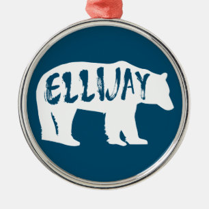 Ellijay Georgia Bear Metal Ornament