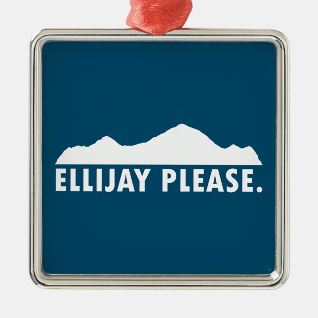 Ellijay Georgia Please Metal Ornament (Front)