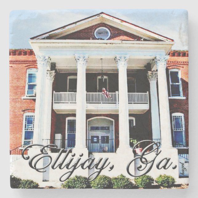 Ellijay, Gilmer County Courthouse, Georgia Coaster (Front)
