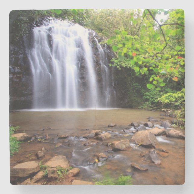 Ellinjaa waterfall, Australia Stone Coaster (Front)
